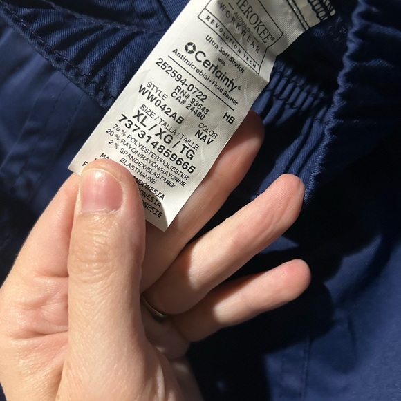 Cherokee Men's Dark Blue scrubsPants - Picture 2 of 4